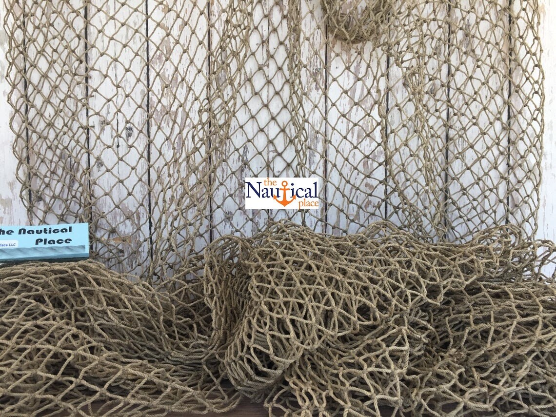Authentic Fishing Net 5 Ft X 10 Ft Knotted Old Used Fish Etsy