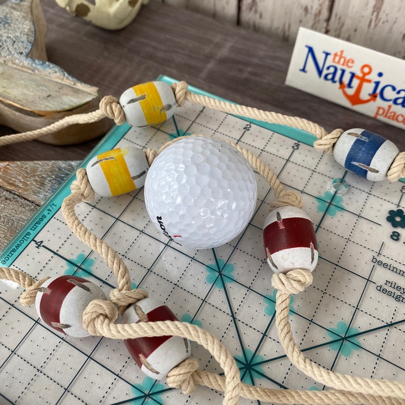 6 Ft Wood Fishing Floats on String Fish Net Buoy Garland Etsy