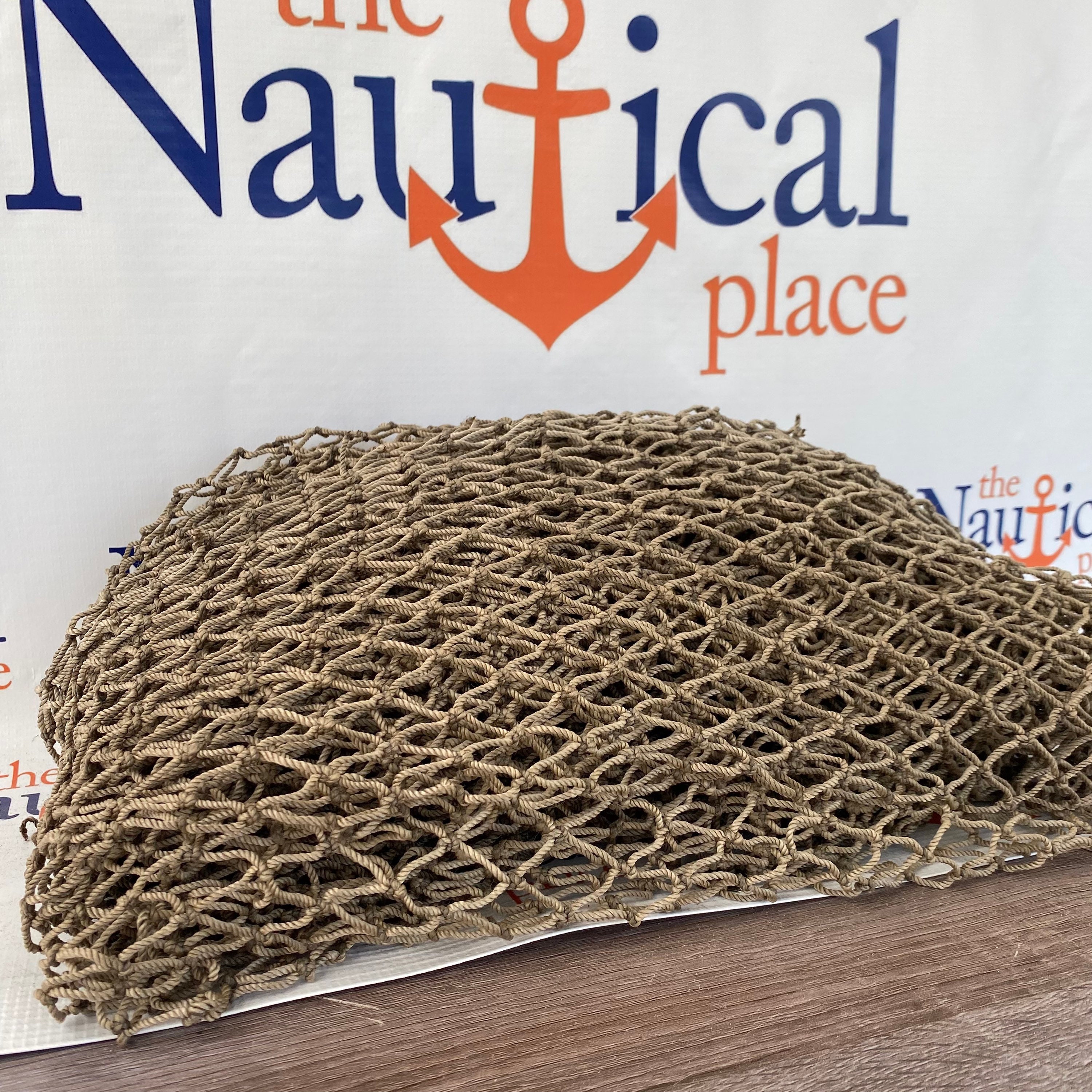 The Shell Connection Authentic Tan/Grey Fish Netting 5' x 10