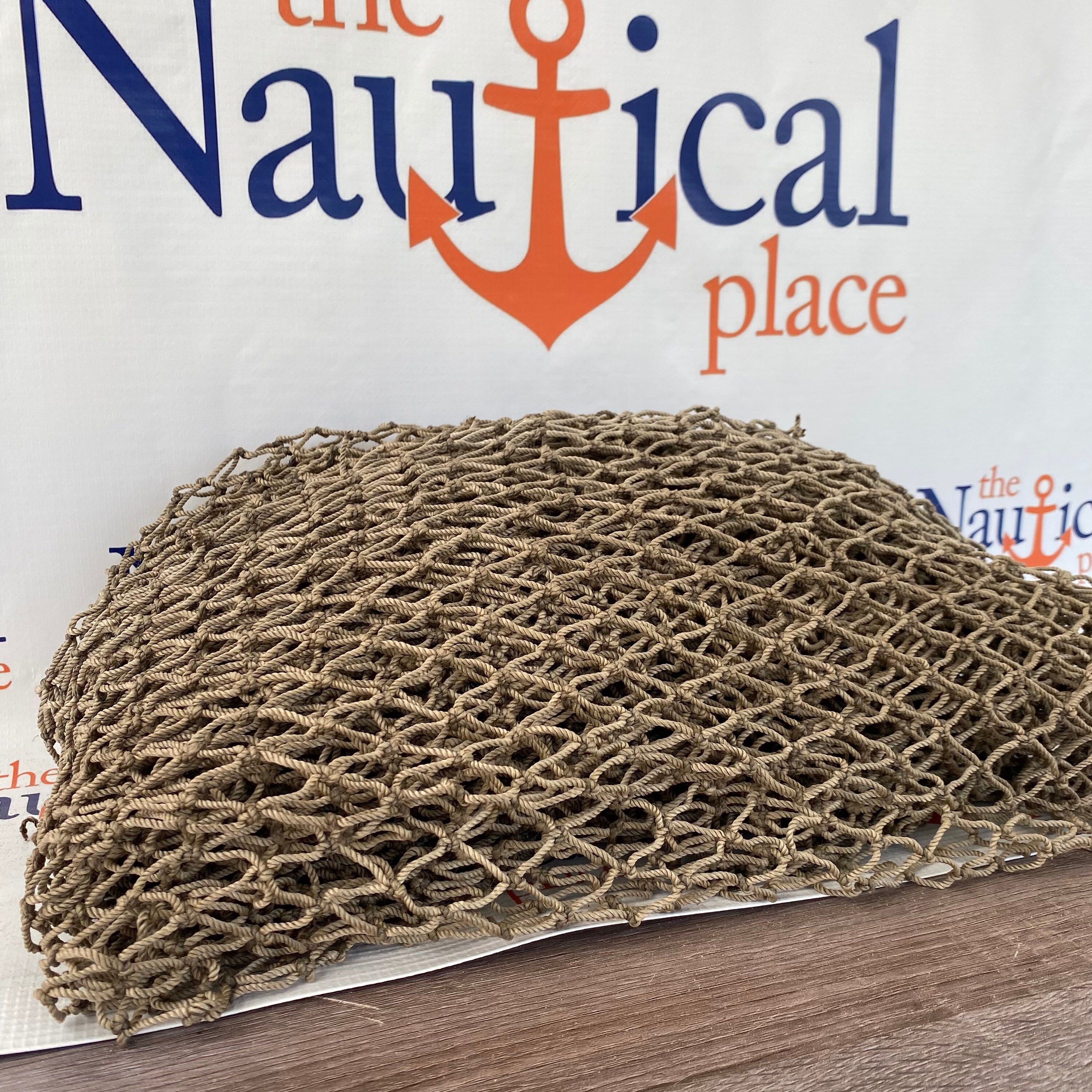 Vintage Used Fishing Net – 15ft X 15ft Heavy Knotted Nylon – Brown – The Nautical Place