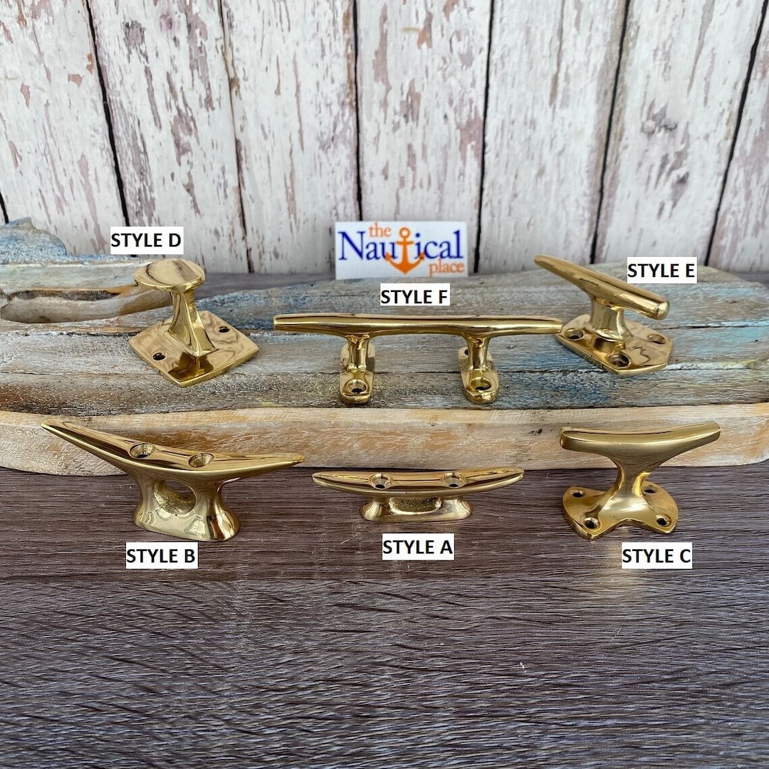 Solid Brass Cleats Nautical Wall Hooks Coat Hanger Handle