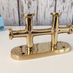 Hanger Handle Hook Nautical Marine Boat Dock Chock Small Brass Cleat Hanger Handle Hook Nautical Marine Boat Dock Chock Small Brass Cleat