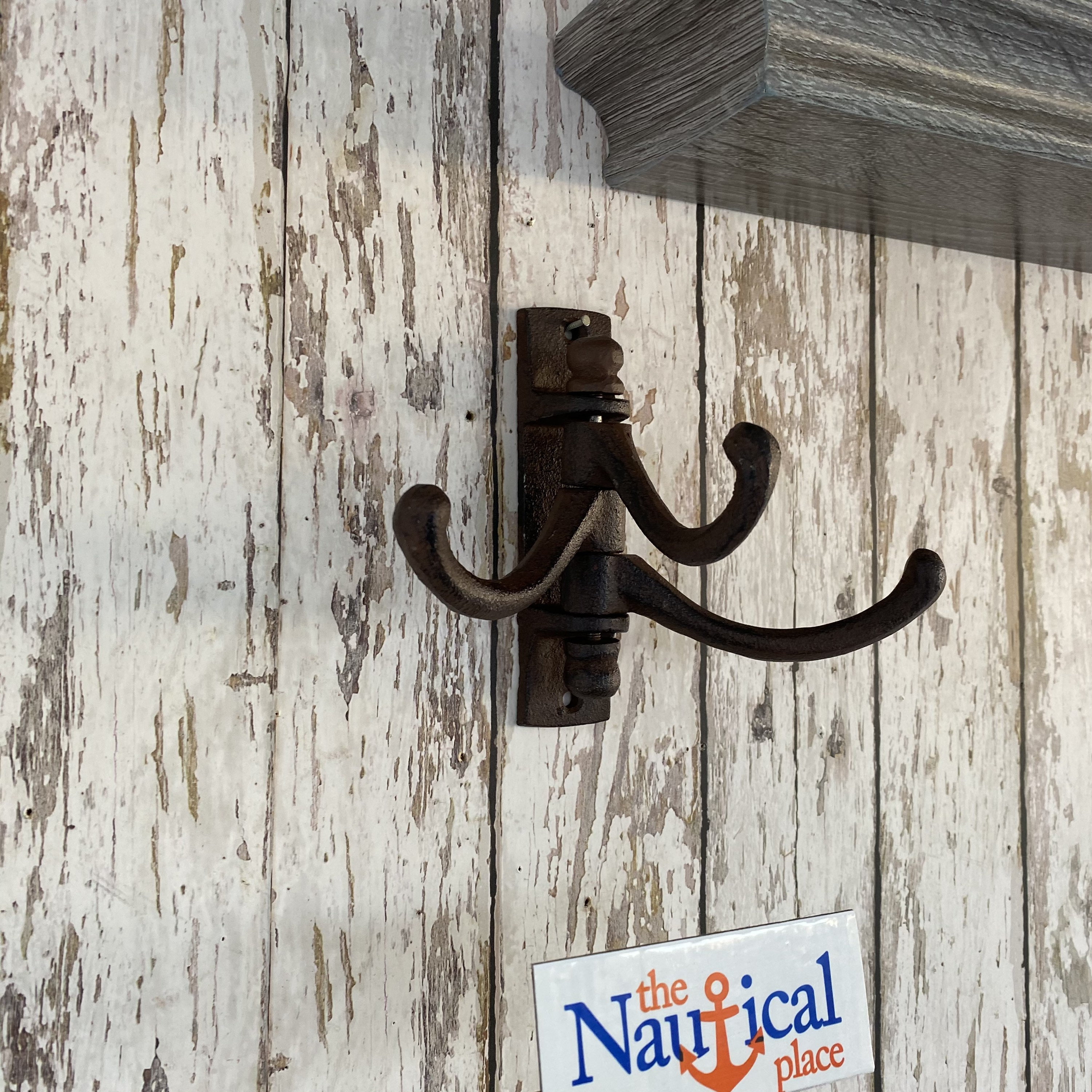 Heavy Duty Cast Iron Swivel Triple Wall Hook Towel Hanger, Coat, Hat
