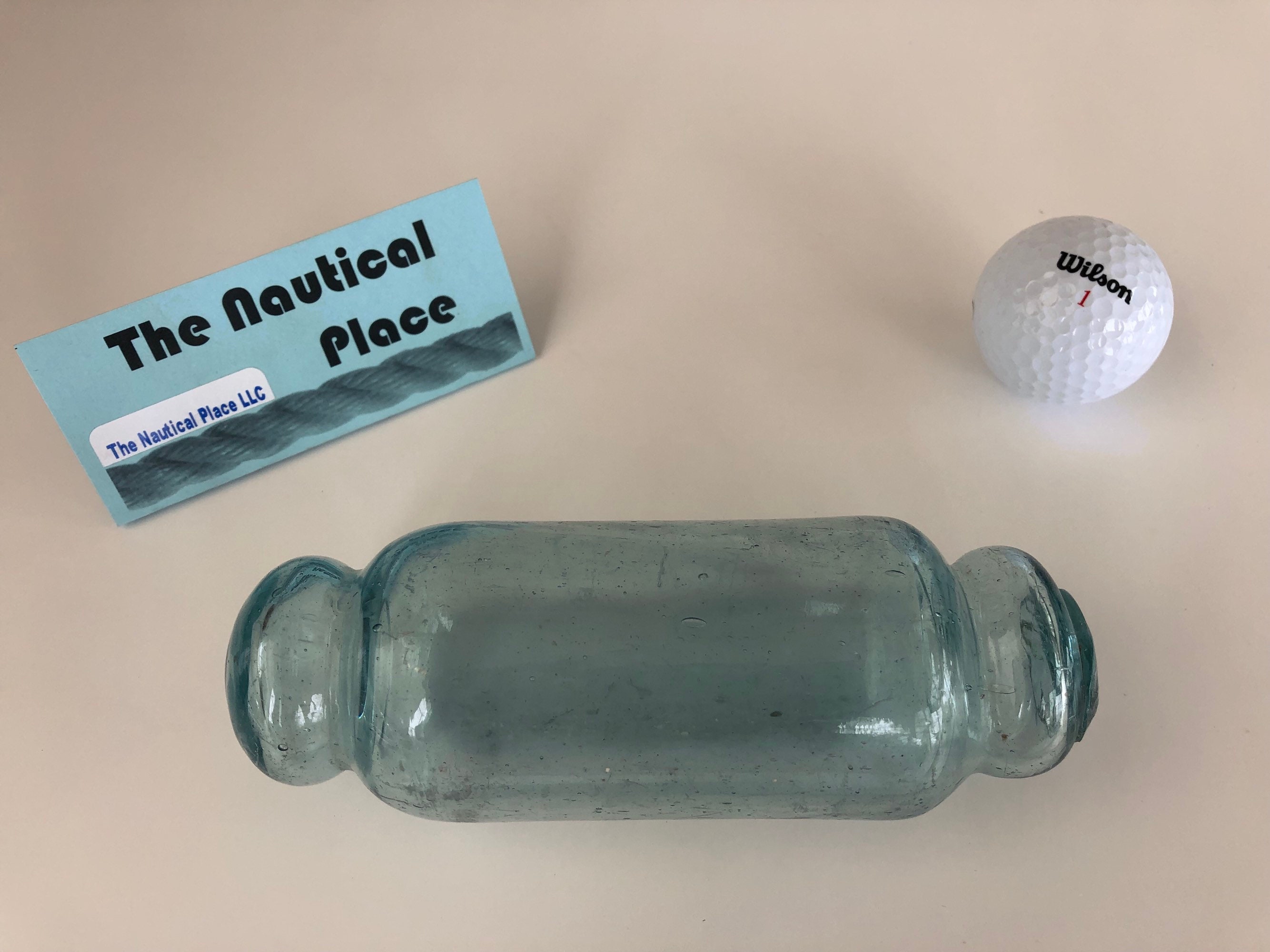 5 5.5 Japanese Glass Rolling Pin Fishing Floats Old Vintage Japan