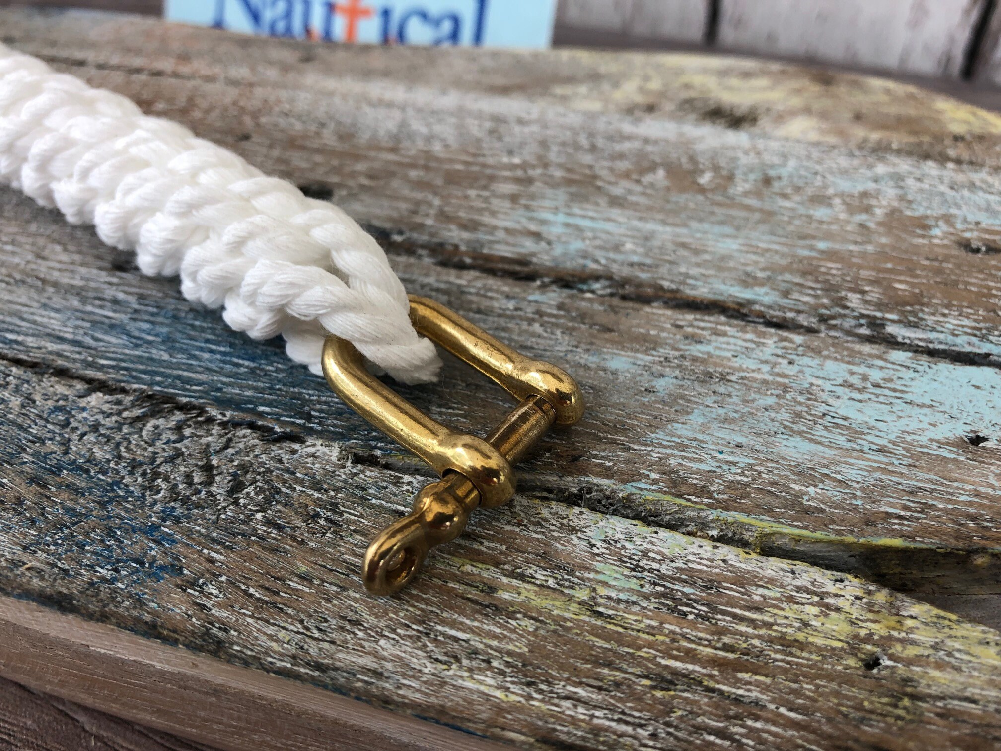 Rope Bell Pull W/ Brass Shackle Braided Knot Lanyard Hand Etsy UK