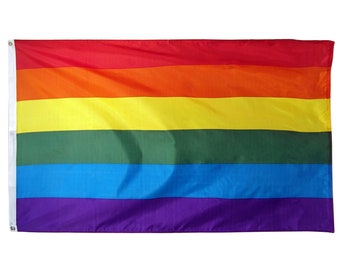 Rainbow Gay Pride Flag - 3 x 5 - Lesbian LGBT - Gaypride LGBTQ - Large 3 ft x 5 ft