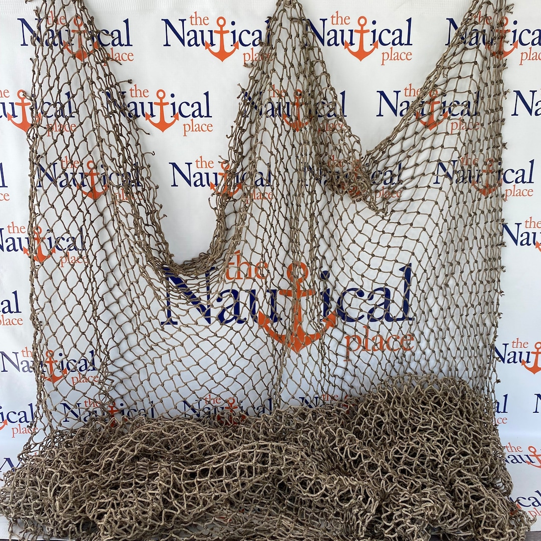 Authentic Used Fishing Net Floats on Rope 42 Long, Set of 4