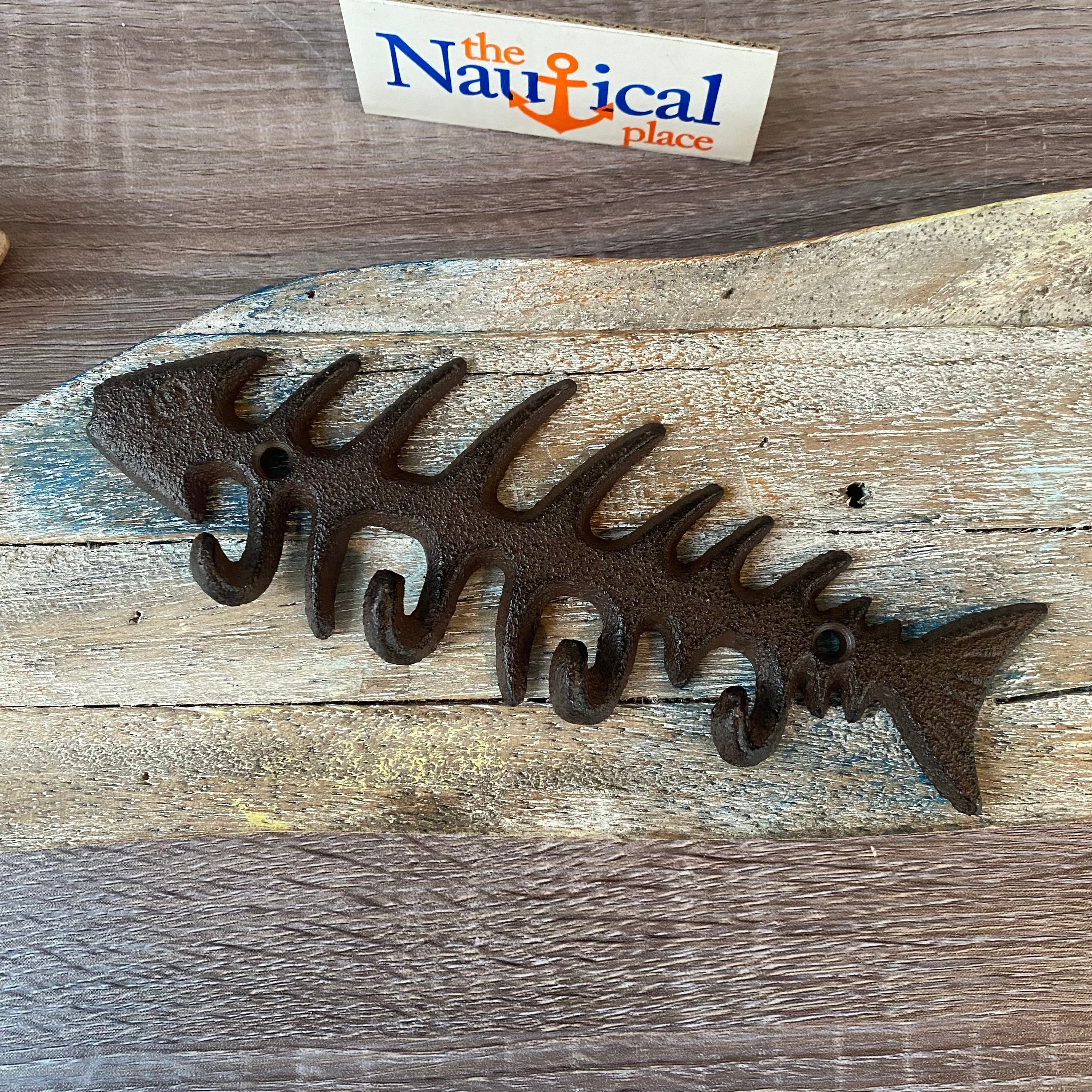 Cast Iron Fish Bones Wall Hook Towel Hanger Coat Hat Key