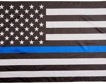 3' x 5' Thin Blue Line American Flag - Police Lives Matter - Law Enforcement