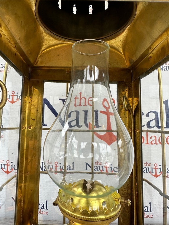 Vintage Brass Chief Ship Lantern - Polished Finish - Nautical Oil