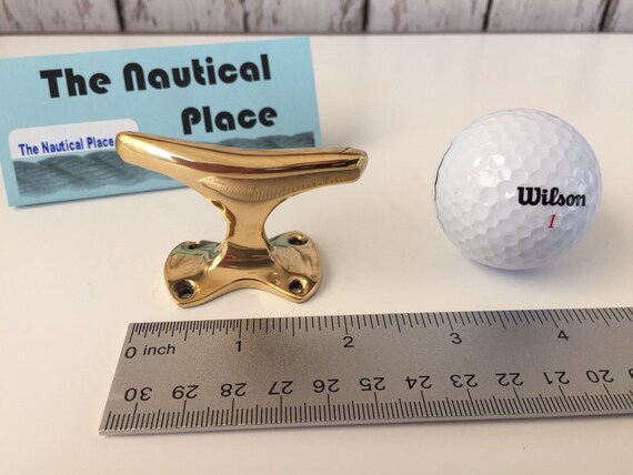 Hanger Handle Hook Nautical Marine Boat Dock Chock Small Brass Cleat Hanger Handle Hook Nautical Marine Boat Dock Chock Small Brass Cleat