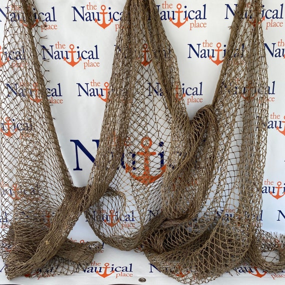 Authentic Fish Netting 10 Ft X 10 Ft Knotted Vintage Fish Net