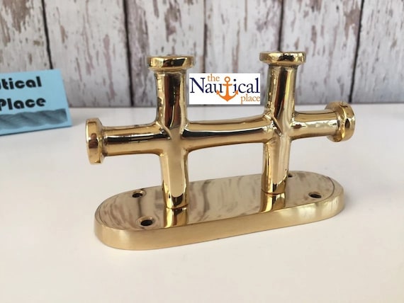 Brass Wall Mount Sailboat Cleat Hook Brass Wall Mount Sailboat Cleat Hook