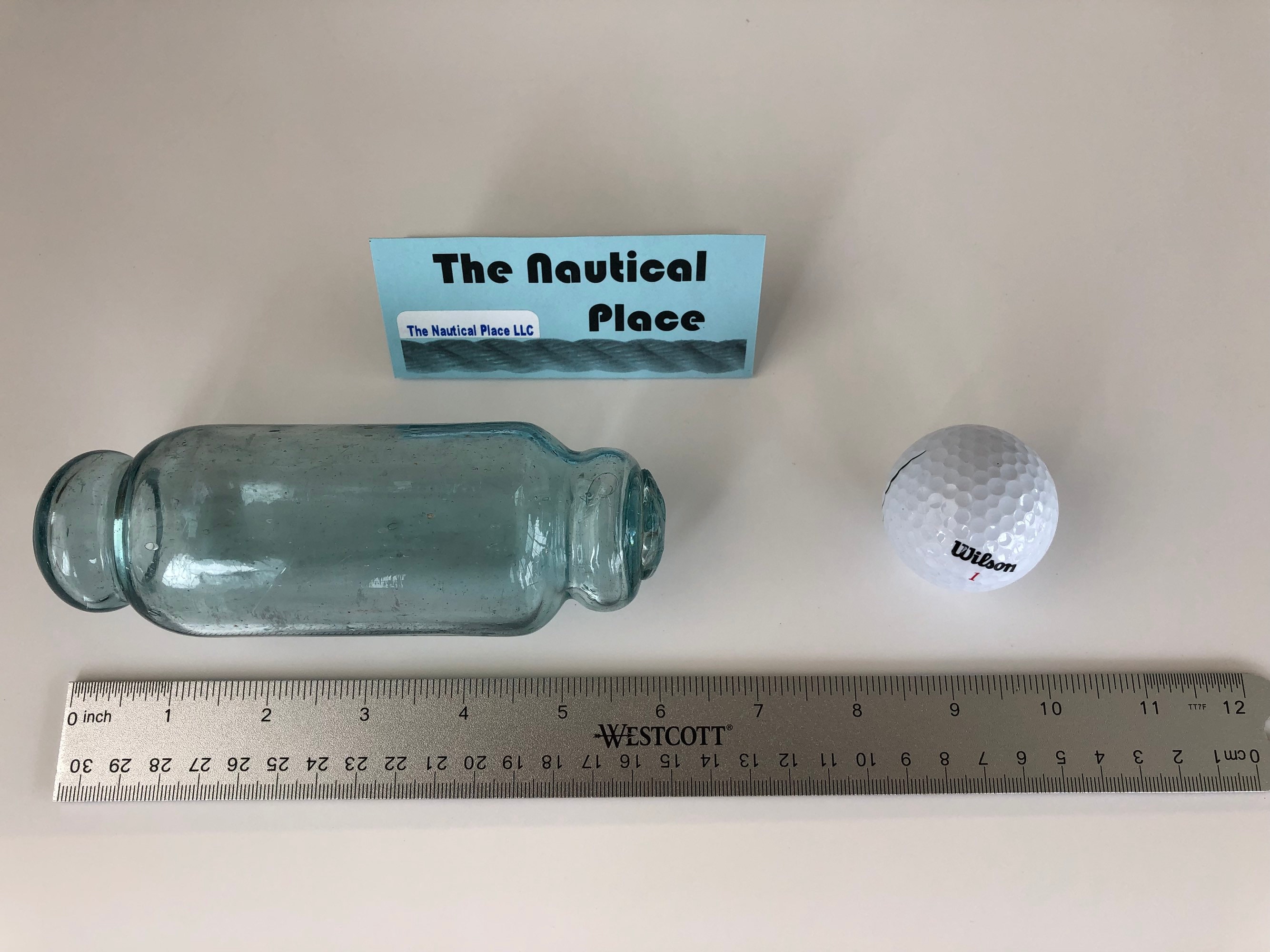 5 5.5 Japanese Glass Rolling Pin Fishing Floats Old Vintage Japan