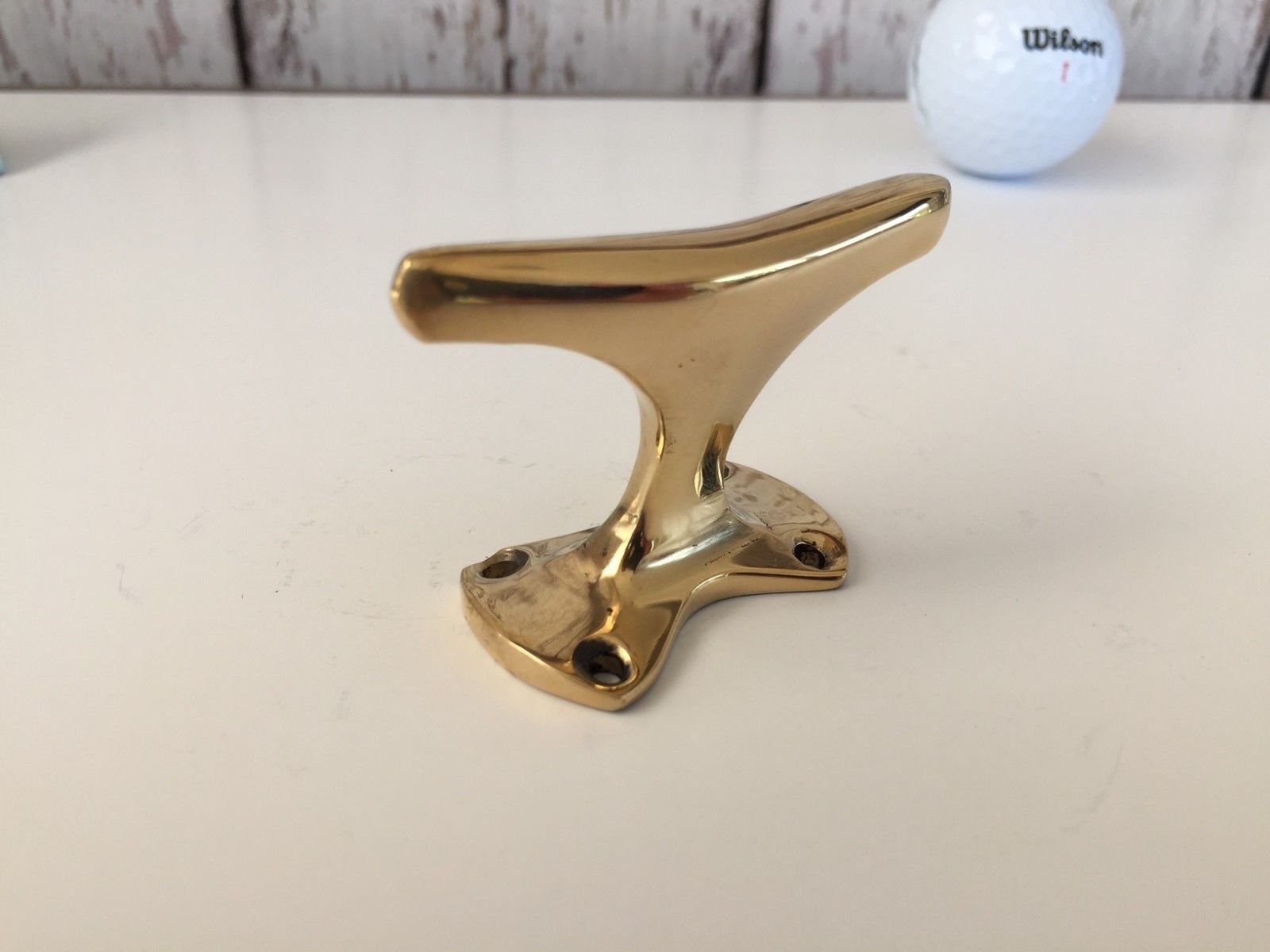 Small Brass Cleat Nautical Wall Hook Marine Boat Dock Chock