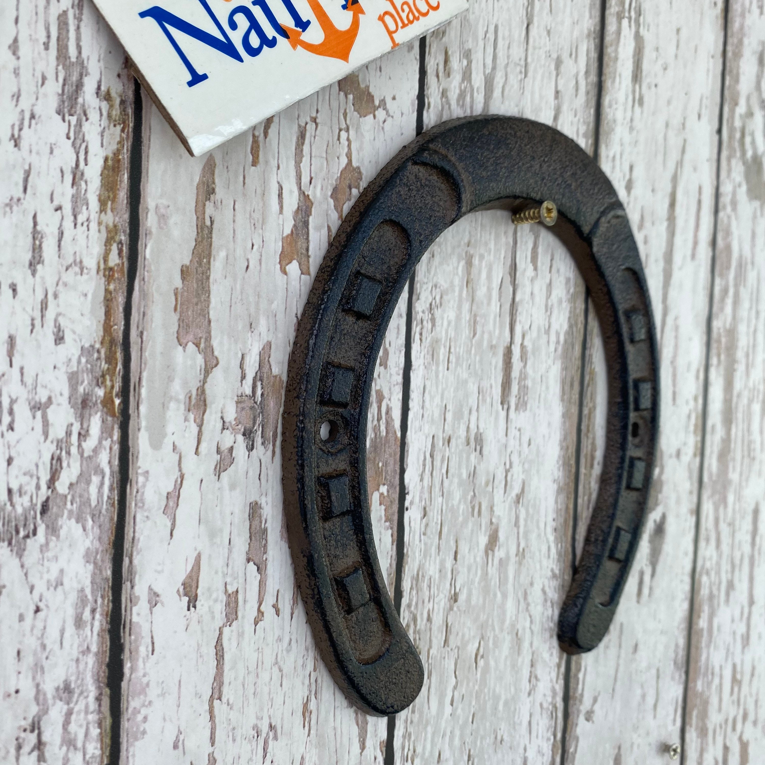 6.5 Cast Iron Horseshoe Western Cowboy Wall Decor Vintage Rustic