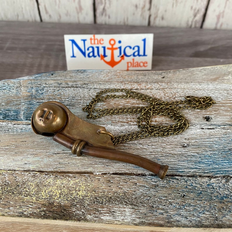 Brass Boatswain Whistle Bosun Call Pipe W/ Optional 27 Etsy