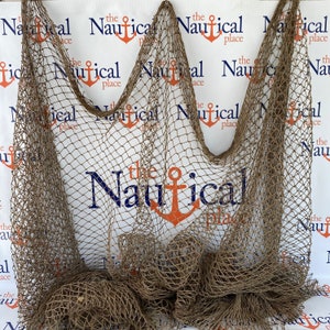 Authentic Used Fishing Net - Old Vintage Fish Netting - Commercial Recycled Reclaimed Fishnet - Decorative Nautical Decor - 5x5, 5x10, 10x10