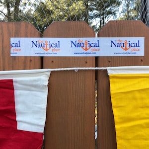 Nautical Signal Code Flag Set On String Set of 40 Hand Sewn, Double Sided Cotton Flags High Quality Alphabet Flag Set image 8