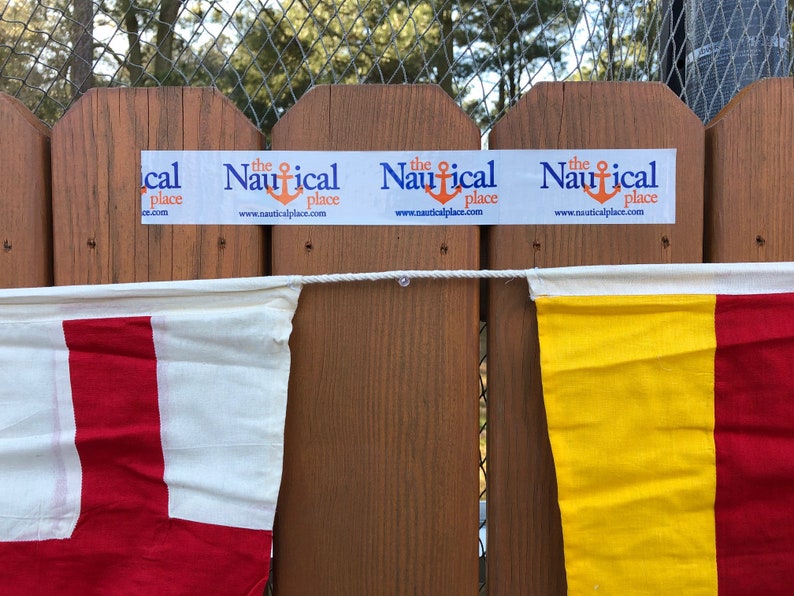 Nautical Signal Code Flag Set On String Set of 40 Hand Sewn, Double Sided Cotton Flags High Quality Alphabet Flag Set image 8