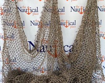 Decorative Fish Net - 5 ft x 10 ft Knotted - Use For Shell Displays, Netting For Backdrop Photo Shoot, Nautical Or Luau Themed Parties