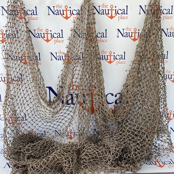 Decorative Fish Net - 5 ft x 10 ft Knotted - Use For Shell Displays, Netting For Backdrop Photo Shoot, Nautical Or Luau Themed Parties