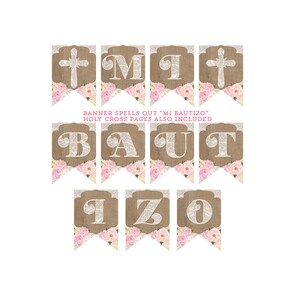 Instant Download MI BAUTIZO banner, Instant download Baptism banner, Printable Baptism banner, printable Christening banner, imprimible