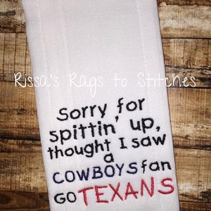 Texans burp cloth