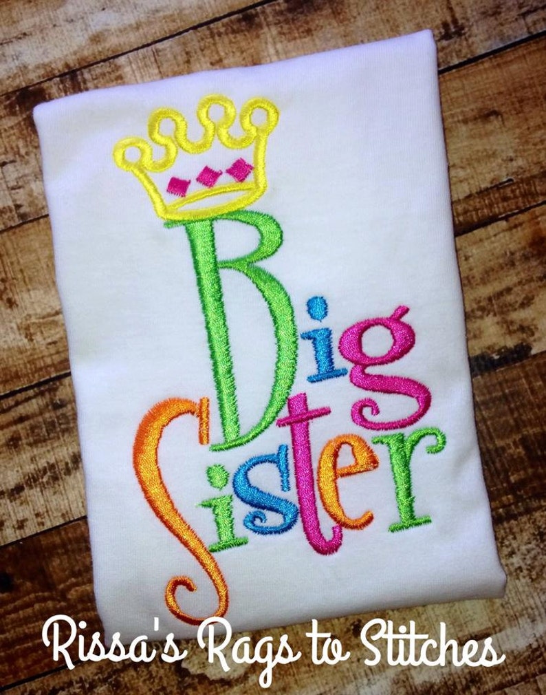 Big Sister Embroidered Shirt image 1