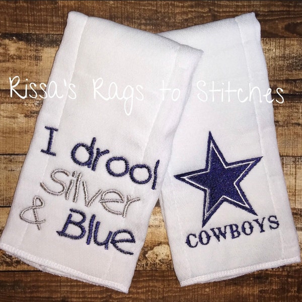 Cowboys burp cloth set