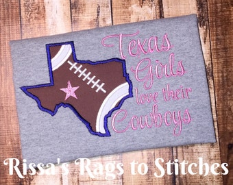 Texas Girls Love their Cowboys Shirt