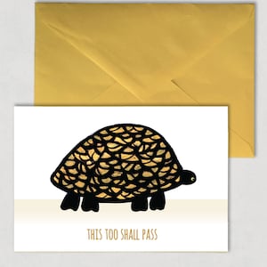 This Tool Shall Pass – Grußkarte, Illustration, Schildkröte, Schildkröte, Zeit ist ein Heiler