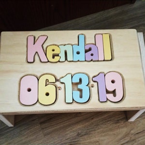 Two LINE Basic Name Puzzle Stool (&quot;FREE&quot; Shipping)