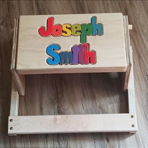 Two Name FLIP Name Puzzle Stool (&quot;FREE&quot; Shipping)