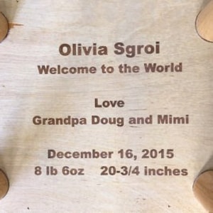 Engraving for Name Stools