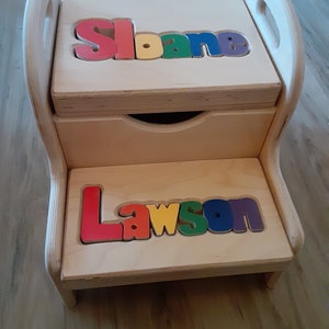 Premium Two-Name Puzzle Stool (&quot;FREE&quot; Shipping)