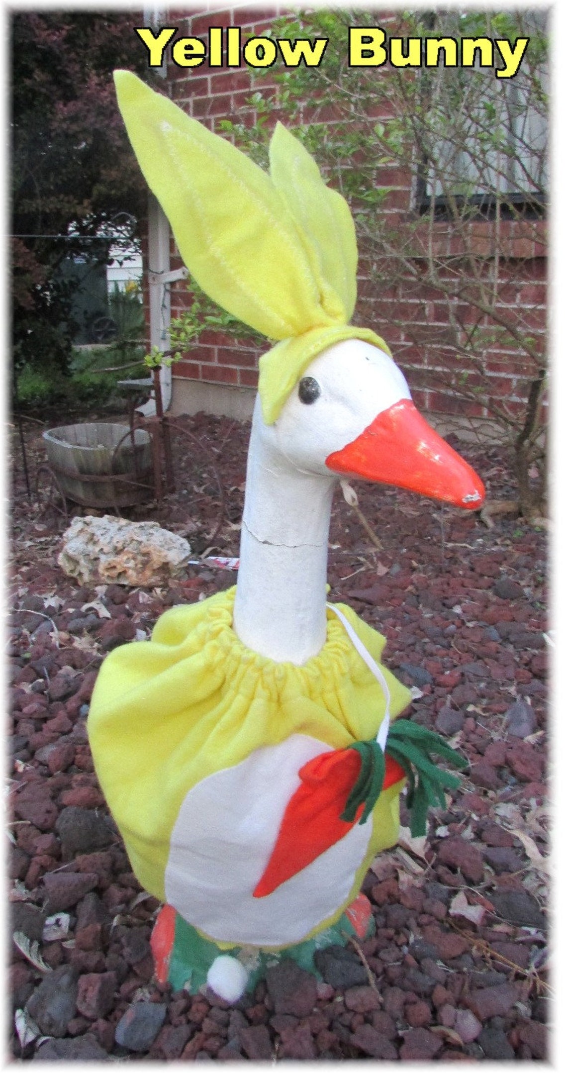 Large Lawn Goose 23 25 Tall Outfits Etsy