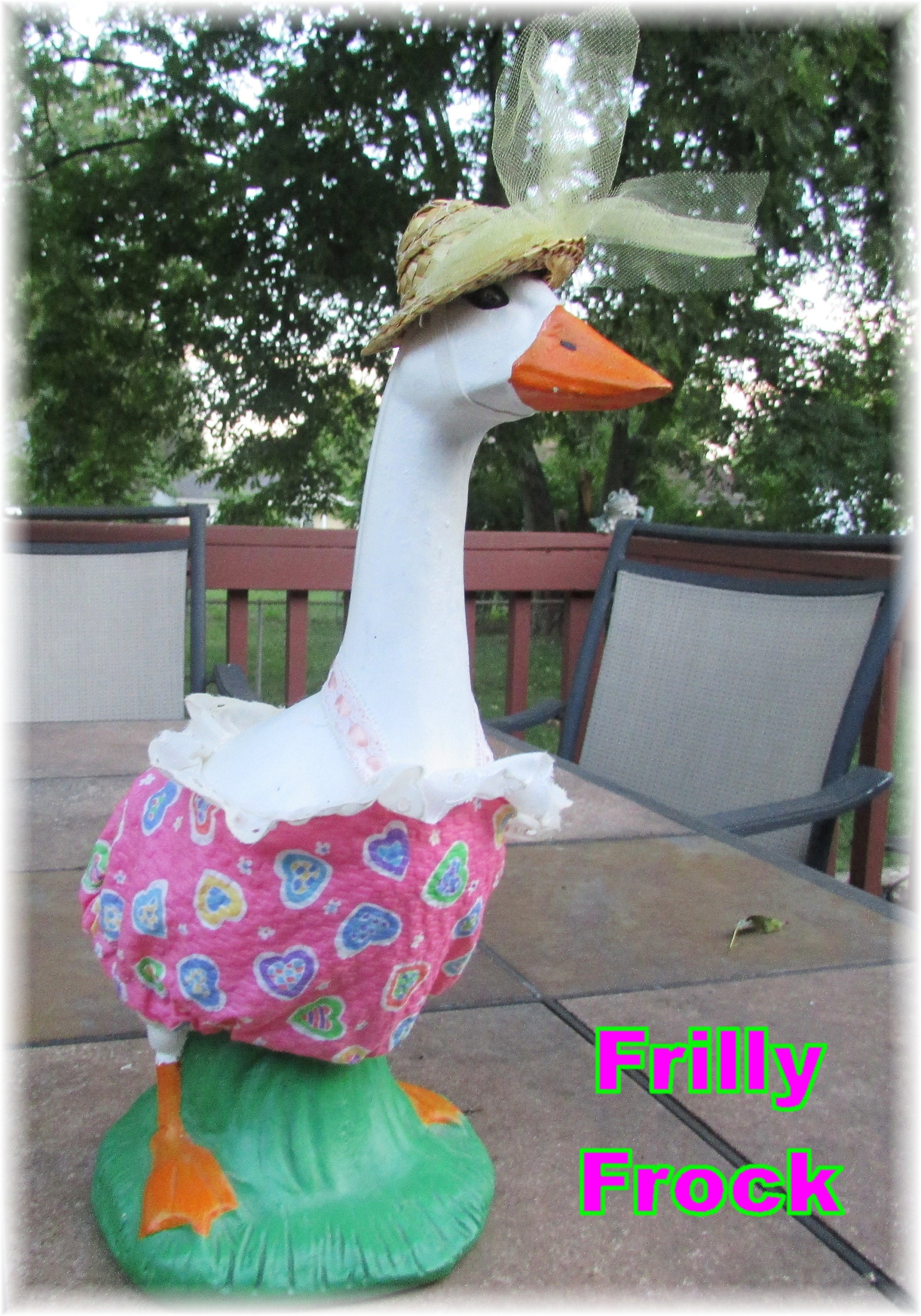 Small Concrete Lawn Goose 13 15 Outfits Etsy