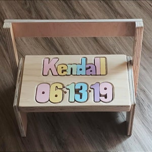 B&#39;Day FLIP Name Puzzle Stool (&quot;FREE&quot; Shipping)