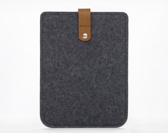 Kindle Paperwhite Case - Ereader Amazon Kindle Cover - Felt and Leather Case for the Kindle Paperwhite - Kindle Amazon Cover - Grey Felt