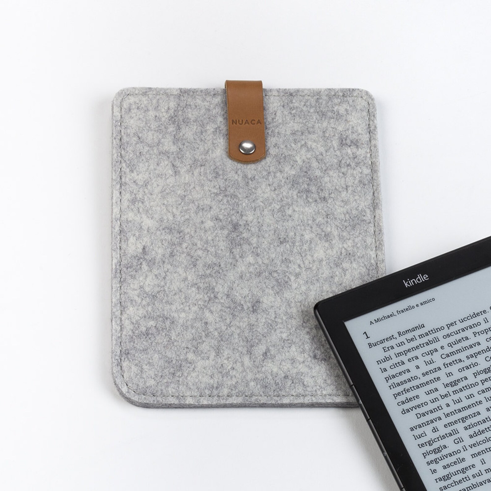 Kindle Paperwhite Case Felt and Leather Kindle Case Kindle Etsy