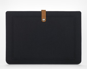 MacBook Air 13 Sleeve – MacBook Case – Macbook Air 13 Cover - MacBook Leather - Felt and Leather Case - Macbook Sleeve - Gift for Coworker