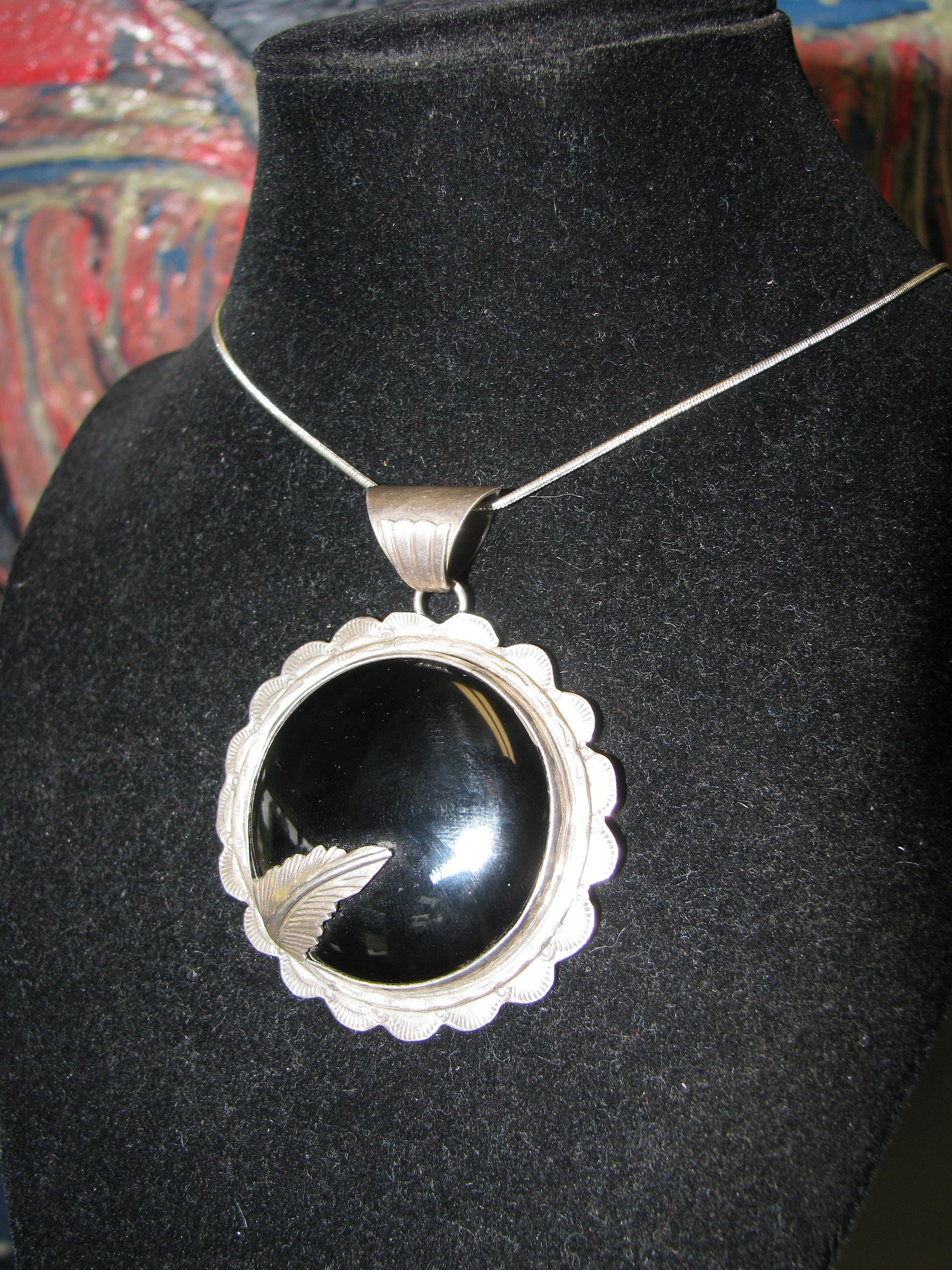 Black Onyx Crab .925 Sterling Silver Pendant Black Onyx Crab .925 Sterling Silver Pendant