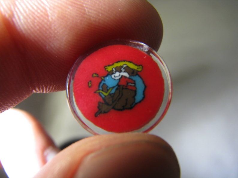 Johnny Chimpo Mille Coin by Omar Valadez ~ Rare Super Trooper 2 Tribute Slice Glass Millefiori ~ Polished Murrine Cabochon Milli