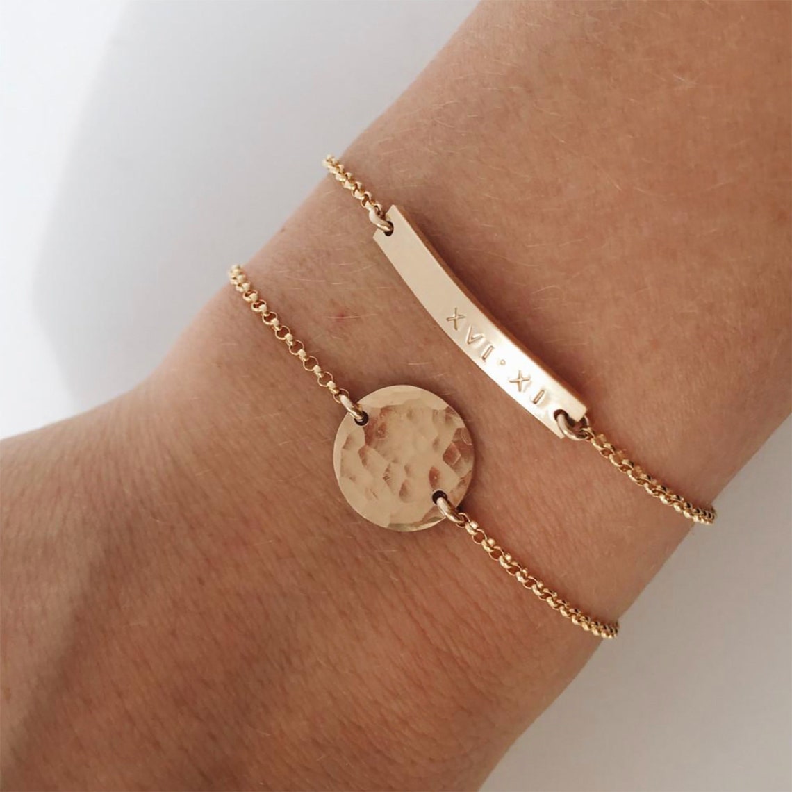 Personalized Bracelets / Stacking Bracelets/ Bar Bracelet / Etsy