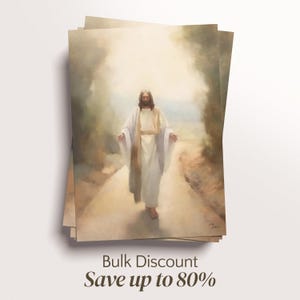 Jesus Christ Bulk Art Prints, “Come Follow Me” Christian Wall Decor for LDS Relief Society, Young Women, Young Men, and Sunday School Gifts afbeelding 2