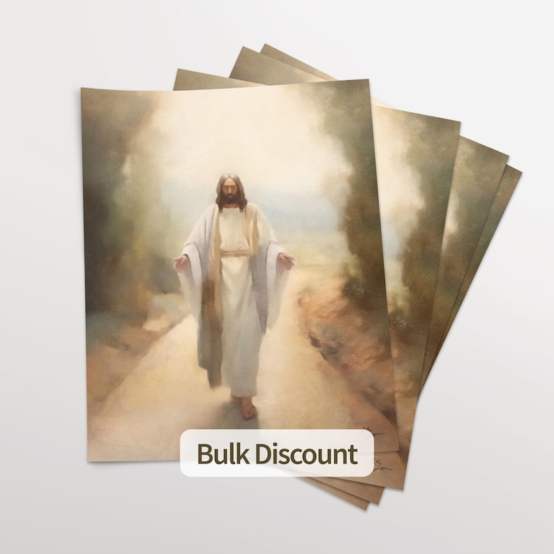 Jesus Christ Bulk Art Prints, “Come Follow Me” Christian Wall Decor for LDS Relief Society, Young Women, Young Men, and Sunday School Gifts afbeelding 1