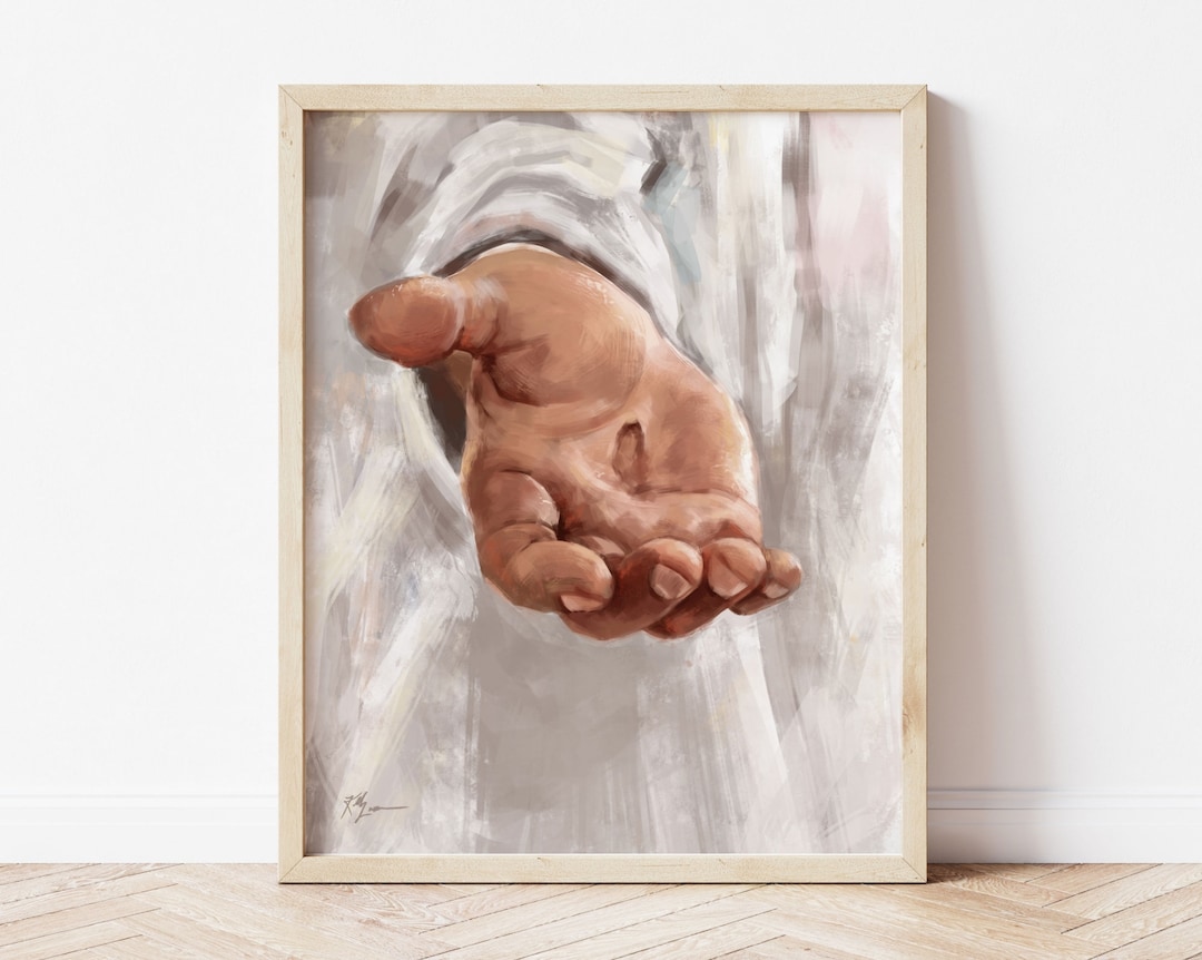 Jesus Christ Artwork, "engraved on His Hands," Christian Art Print ...
