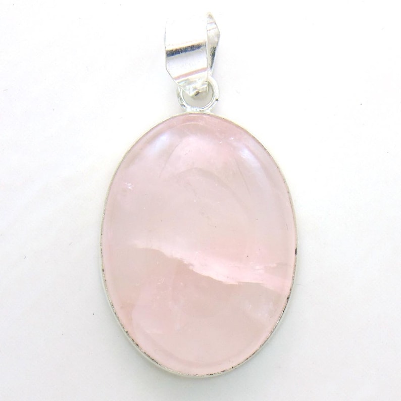 Simple Bezel Set Pendant Natural Gemstone Collection P1482 13.90 gms Beautiful Rose Quartz Gemstone Jewelry Pendant Sale