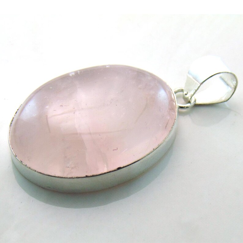 Simple Bezel Set Pendant Natural Gemstone Collection P1482 13.90 gms Beautiful Rose Quartz Gemstone Jewelry Pendant Sale